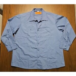 Solar 1 Clothing MS14 Mens‎ Work Shirt Blue 2XL-Regular Long Sleeve